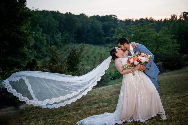 Sunset wedding pictures in North Georgia
