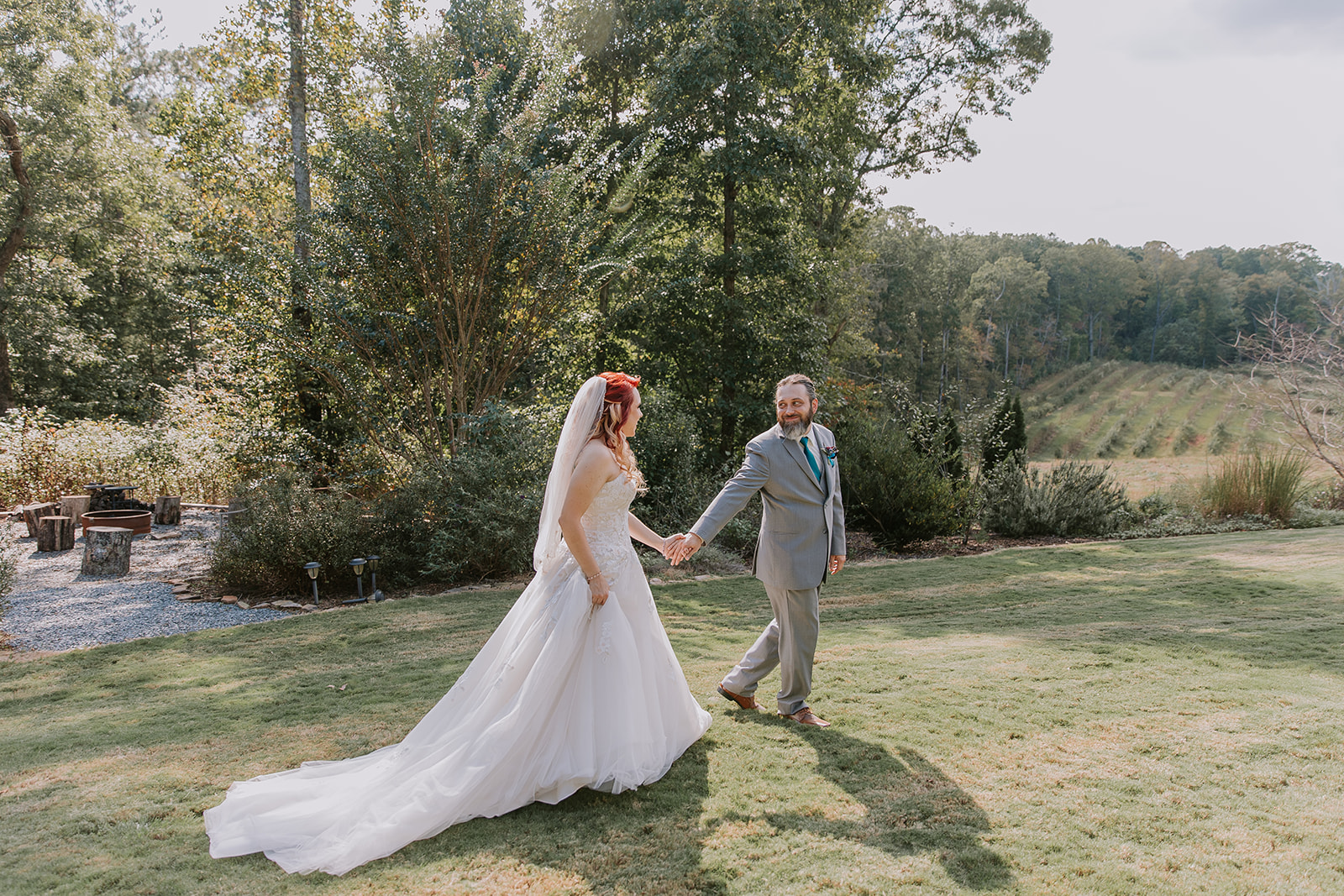 Couple at all-inclusive wedding venue in North Georgia