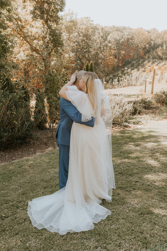 Bride and Groom at North Georgia wedding venue