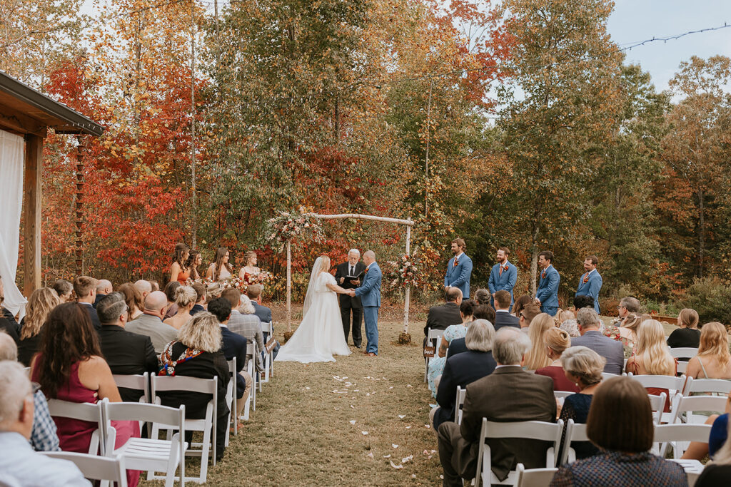 Fall wedding at Georgia barn wedding venue