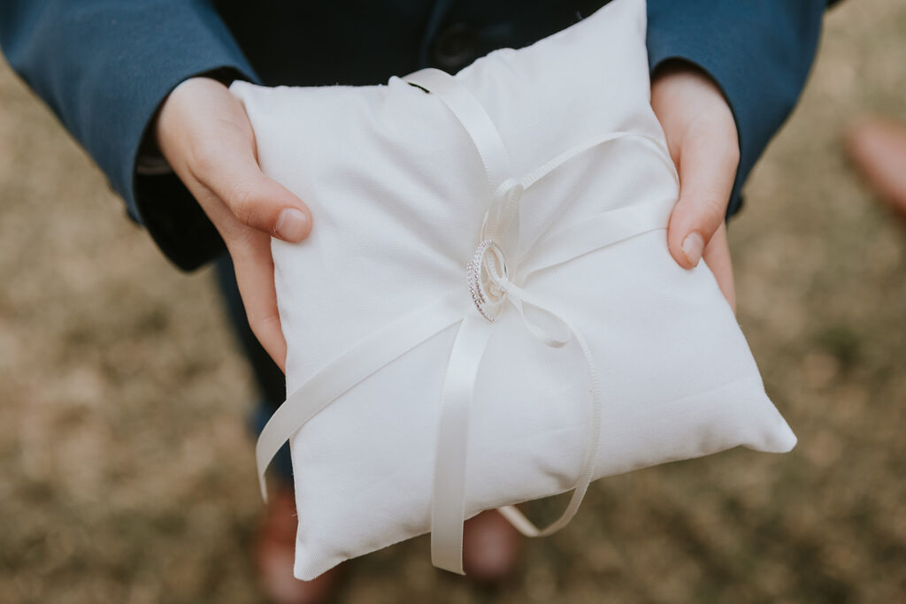 Ring bearer at North Georgia wedding venue.