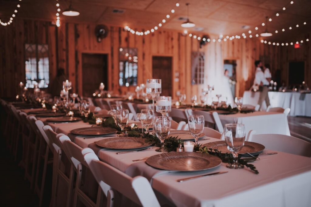 Modern design for farm wedding venue