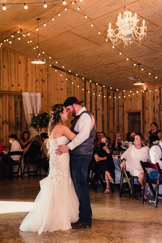 First dance at Georgia barn wedding venue