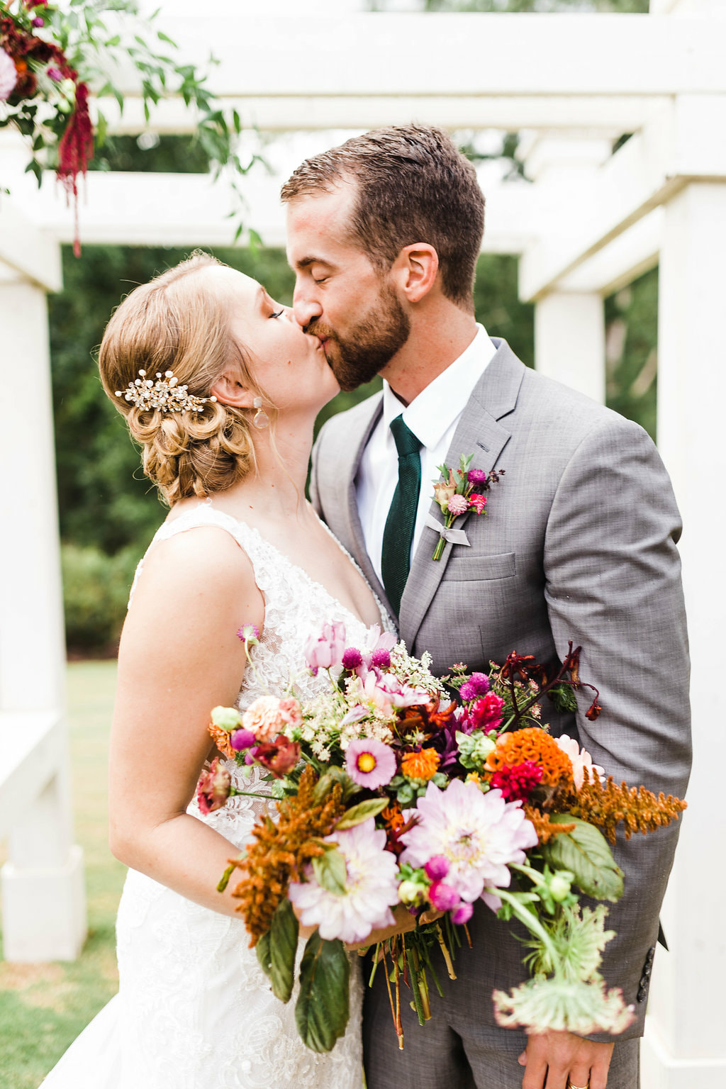 Colorful fall wedding in North Georgia